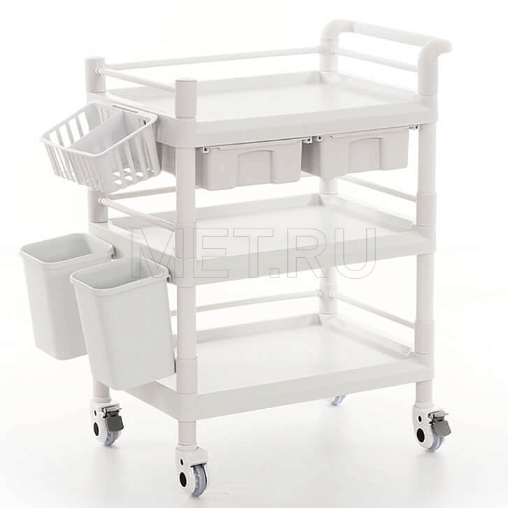 МЕТ SPY-130 Столик манипуляционный трехполочный