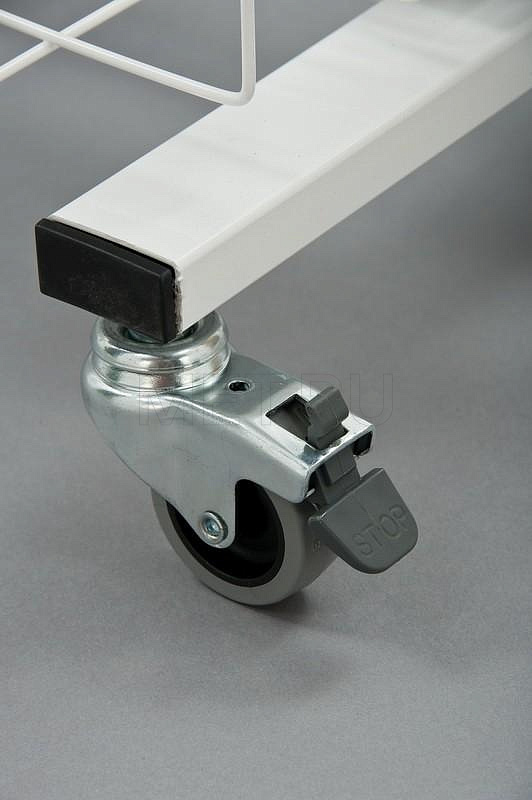 М138-04 Столик прикроватный с откидной столешницей, корзиной и инфузионной стойкой МЕТ