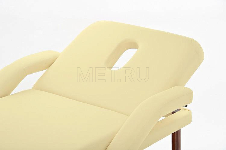 FIX-1A Стол массажный стационарный с рамой из бука, бежевый MET