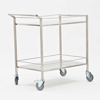 Большая тележка для перевозки стерилизационных коробок, нерж.сталь (1100х600мм)