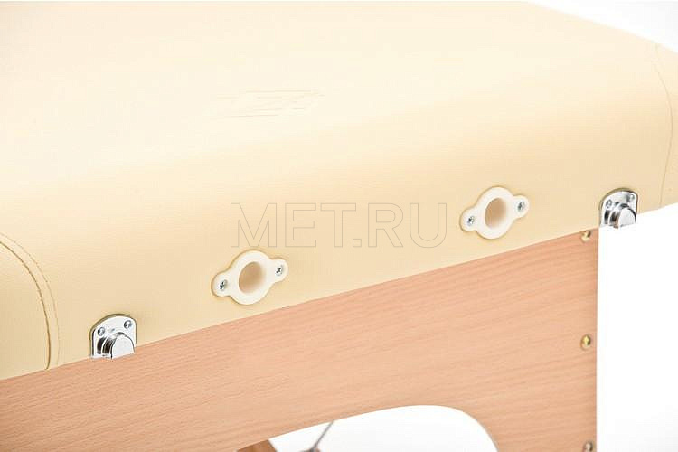 Гнёзда крепления подголовника Med-Mos JF-AY 01 Массажный стол складной двухсекционный на деревянном каркасе, кремовый от производителя