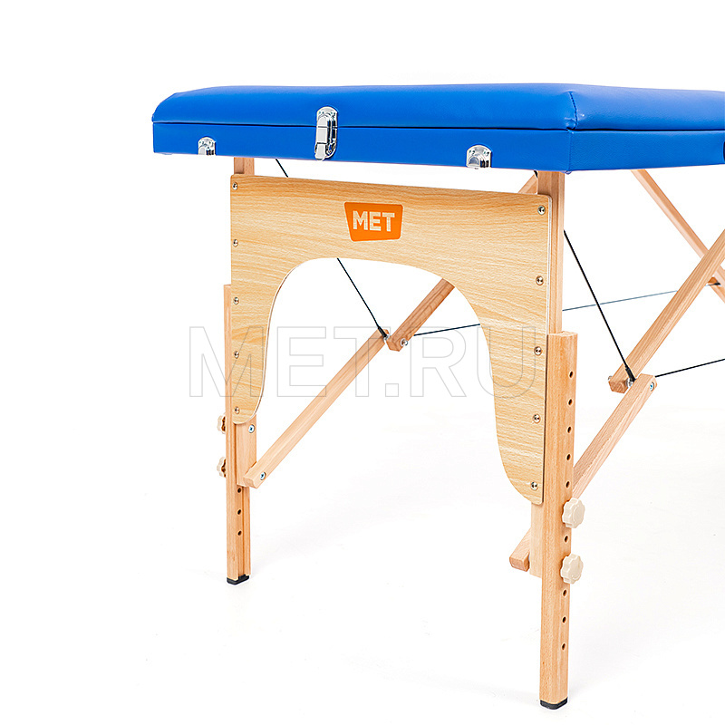 MET Comfort W3 Массажный стол, деревянный, 3-х секционный, синий МЕТ