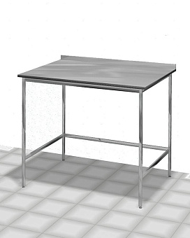 Стол медицинский технологический с одной столешницей с отбортовкой нерж.