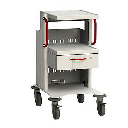 Стойка медицинская для аппаратуры, с выдвижным ящиком SA-4 Стойка медицинская для аппаратуры, с выдвижным ящиком