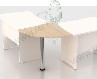 МЕТ Modern К51.19 Приставка для двух столов под 90 градусов (большая) с алюминиевыми рифлёными опорами от производителя
