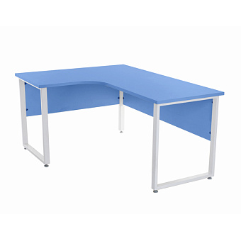 Стол врача угловой, синий (160х120х75 см)