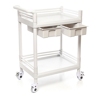 Стол манипуляционный с 2 полками и 2 выдвижными ящиками