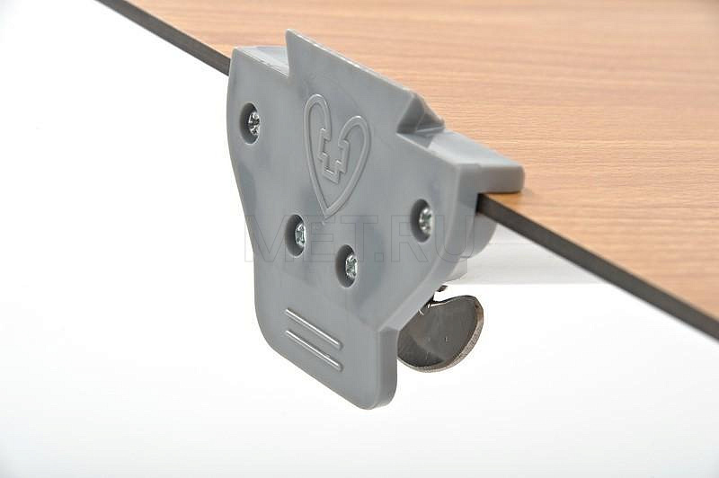 Алюминиевый каркас Тумба прикроватная из HPL-пластика с поворотно выдвижным столиком MET