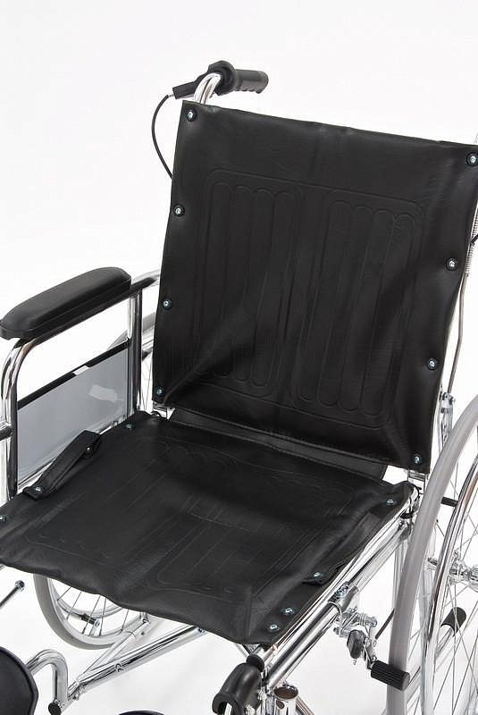 FS954GC-46, Кресло-коляска с высокой спинкой сиденье -кож.зам. МЕТ