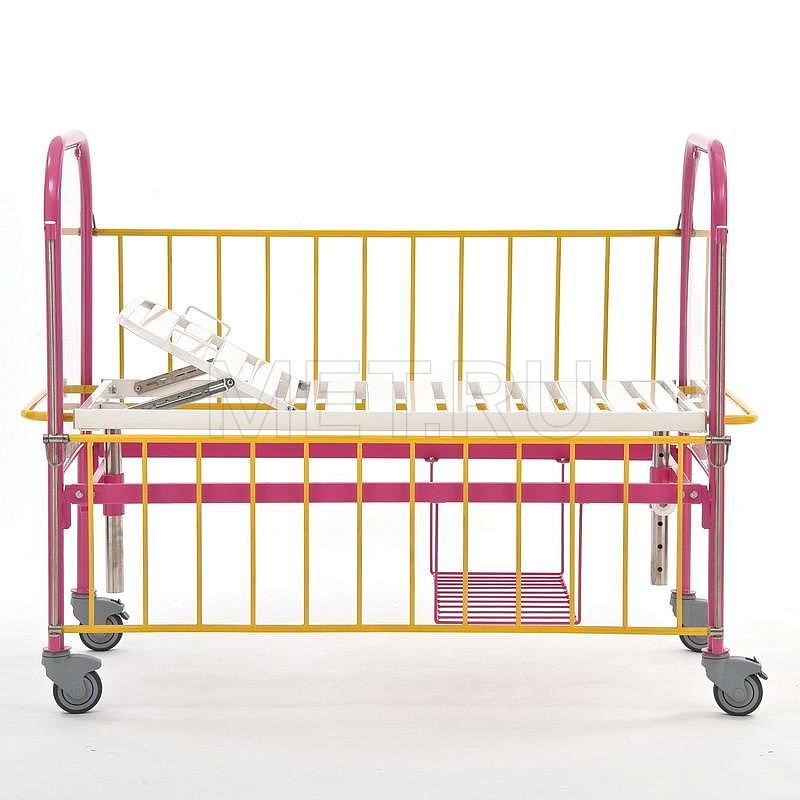 КМФД-7310 Роза прозрачная Кровать 2-х секционная детская с регулировкой высоты и наклона ложа МЕТ