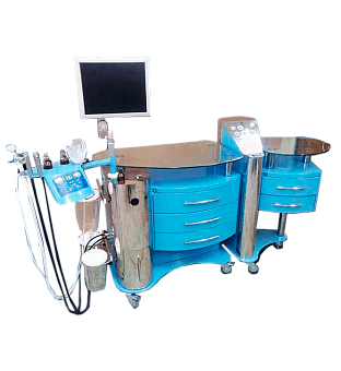 ЛОР-комбайн с гнёздами для эндоскопов и кронштейном под монитор + встроенный светодиодный источник света