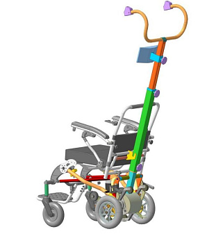 Электрическое кресло-коляска с интегрированным лестничным подъёмником