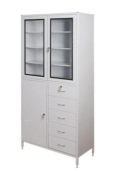 Шкаф медицинский  двухстворчатый с  внутренними замками