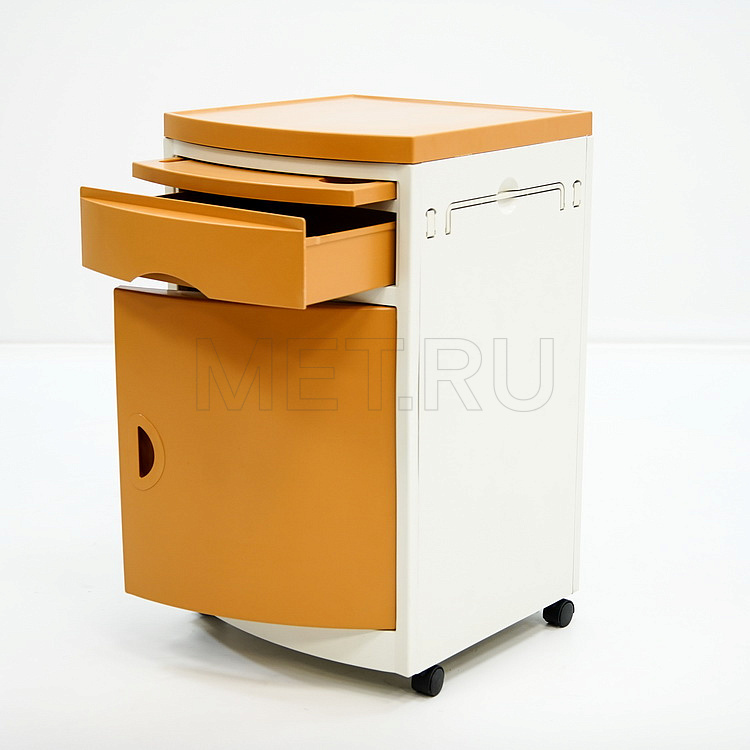 МЕТ ТK-110 Тумба прикроватная бежевая, фасады - охра от производителя