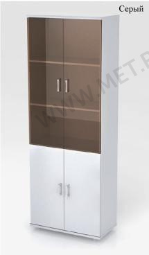 МЕТ Лугано М2 Высокий шкаф со стеклом (740*390*2050) от производителя