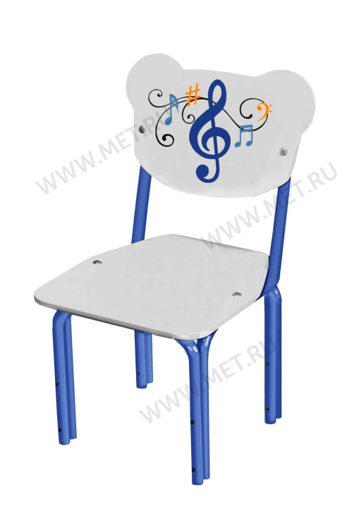 Нотка Детский стульчик на металлокаркасе для педиатрических ЛПУ и дошкольных учреждений от производителя