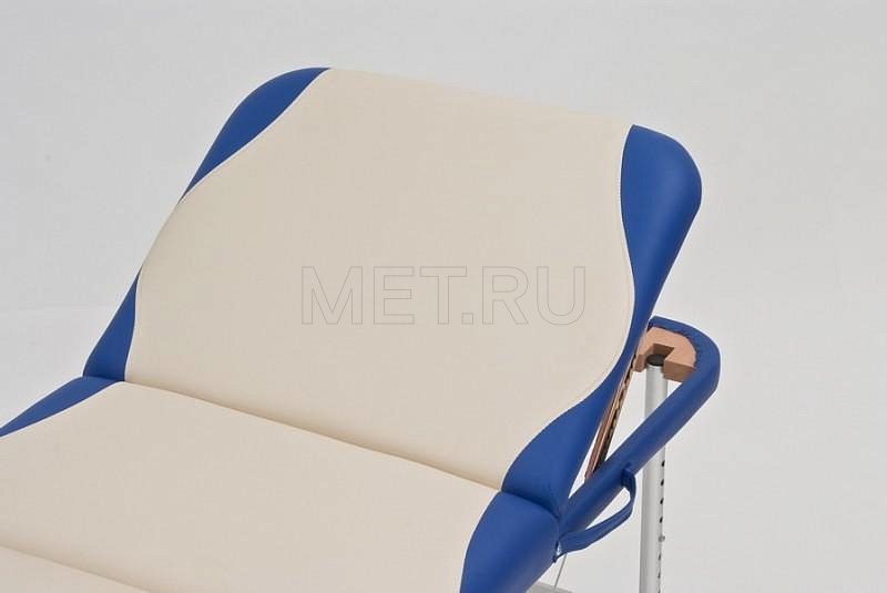 Med-Mos JFAL01 Стол массажный переносной трёхсекционный алюминиевый, бежево-синий от производителя