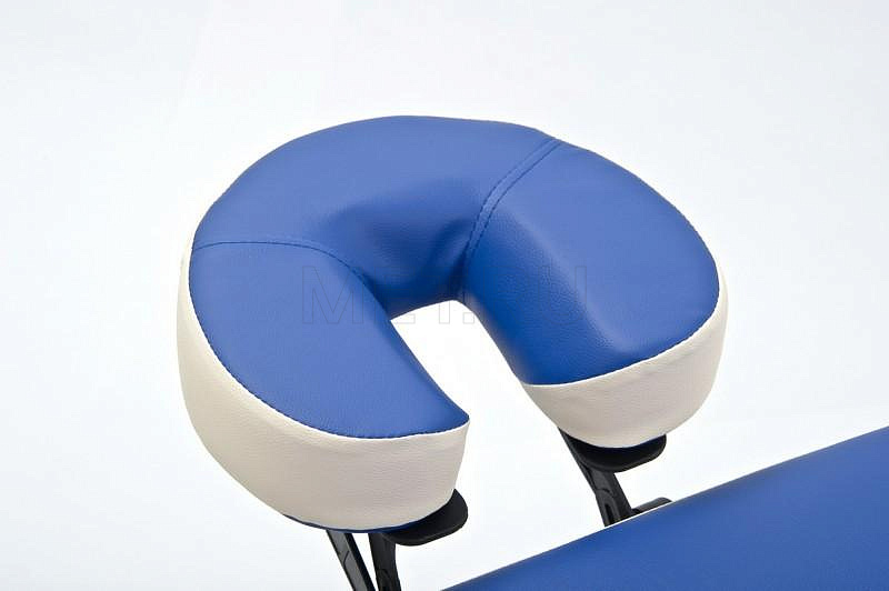 JF-AY01 Стол массажный складной деревянный трёхсекционный, сине-кремовый MET