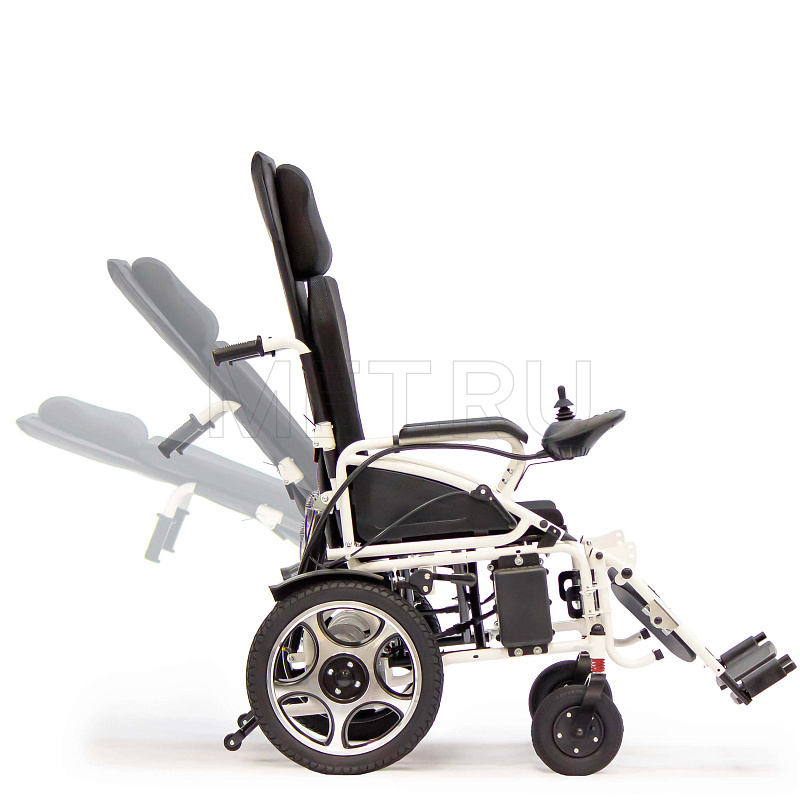 MET COMFORT 85 Электрическая, складная кресло коляска раскладываемая в горизонталь, с self-откидной спинкой МЕТ