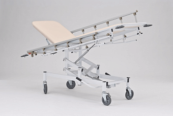 Тележка для перевозки больных  с гидроприводом, рентгенопрозрачная головная секция