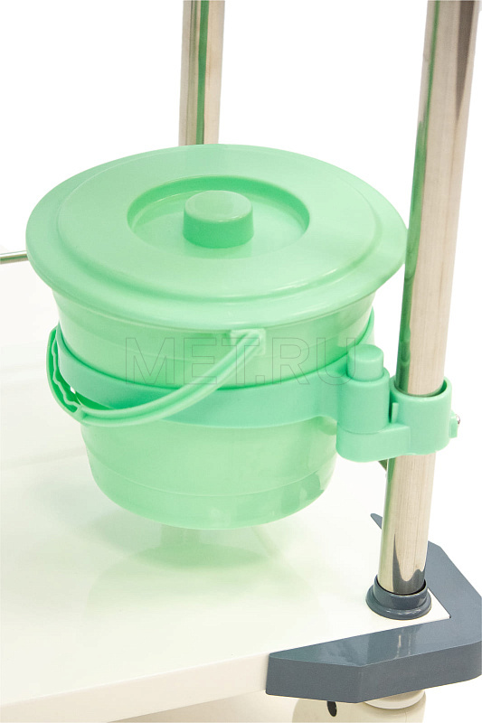 MET SPY-120 Столик манипуляционный медицинский с полкой и выдвижными ящиками MET