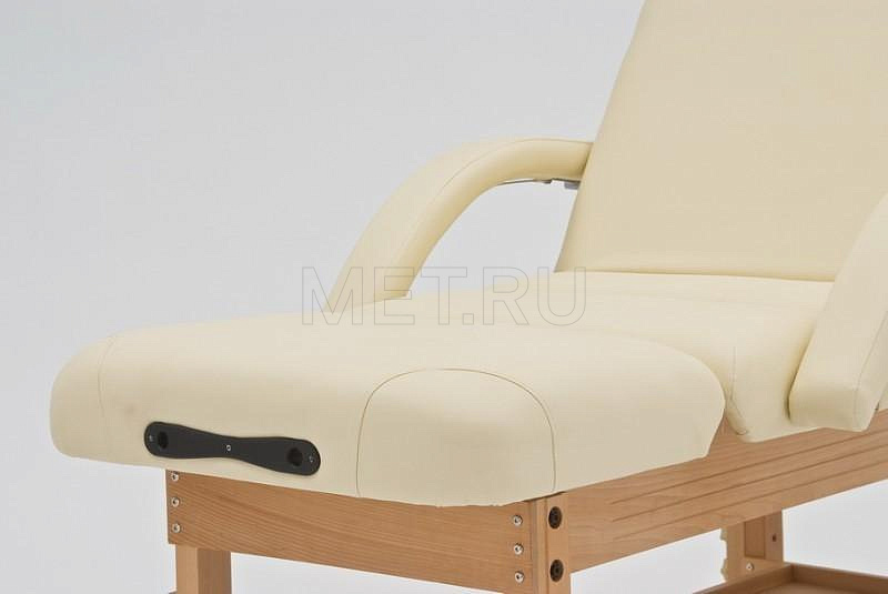 Wendermann WOOD 0A Кресло-стол косметологическое (массажное) с рамой из бука, кремовый MET