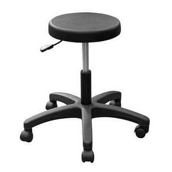 Табурет каркас пластик черный/сиденье полиуретан черный