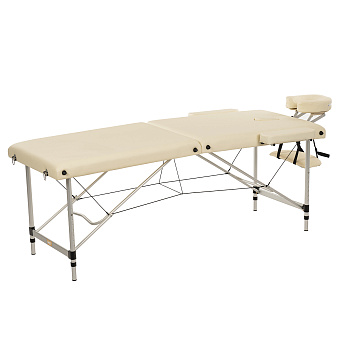 Стол массажный СУПЕРЛЕГКИЙ, алюминий, кремовый