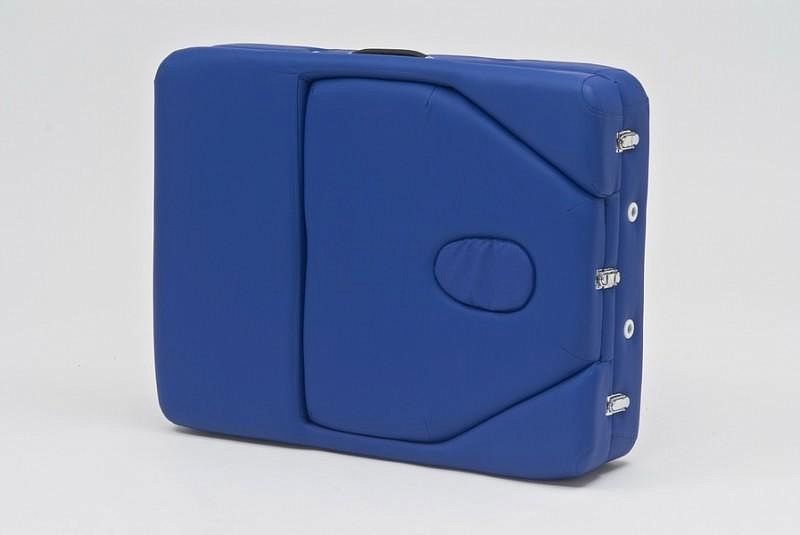 Wendermann Wood 09 синий Массажный стол с подъемным подголовником и усиленной рамой - серия Professional МЕТ