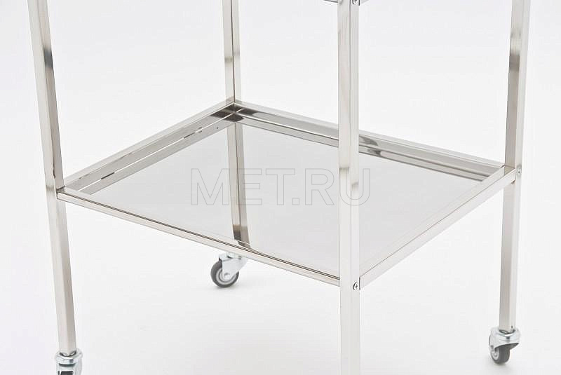 СИ-02-01Н  н/н Столик инструментальный 2х полочный, из нерж.стали  (размер 450х545мм) МЕТ