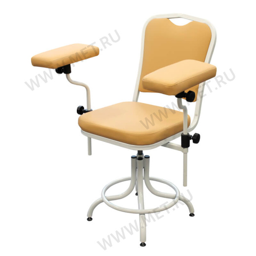 ДР02 Донорское кресло с регулировкой высоты и кольцом для ног, цвет бежевый от производителя