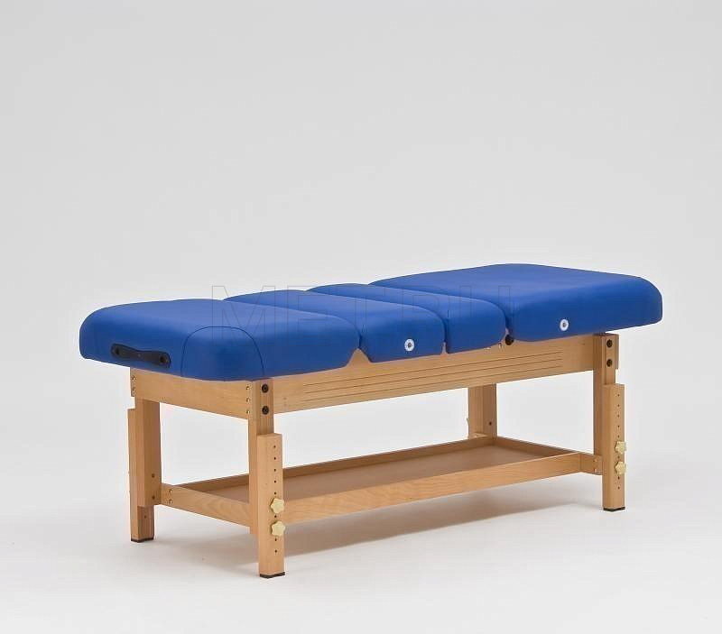 Wendermann Wood 0A Массажный стол-креcло с рамой из бука, синий MET