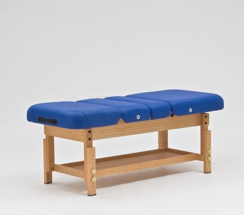 Wendermann Wood 0A Массажный стол-креcло с рамой из бука, синий MET