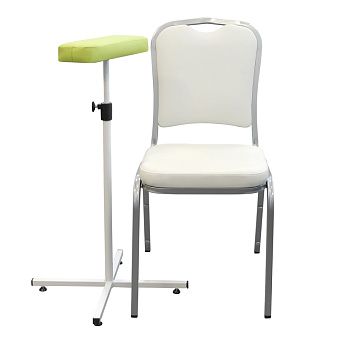 Стол-стойка для забора крови, цвет - светло-зелёный