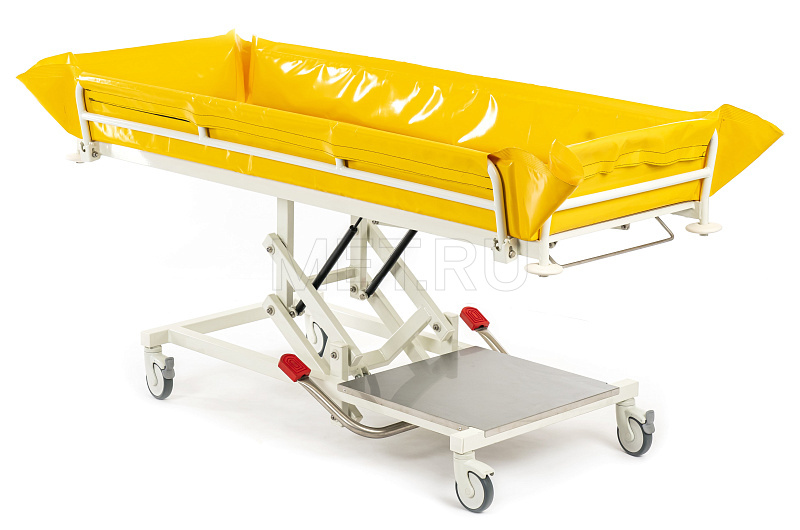 МЕТ ТВ-280  Тележка медицинская для перевозки больных с подъемными бортиками МЕТ ТВ-280 