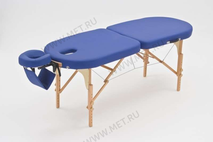 Wendermann Wood Oval Массажный складной стол с рамой из бука, синий от производителя
