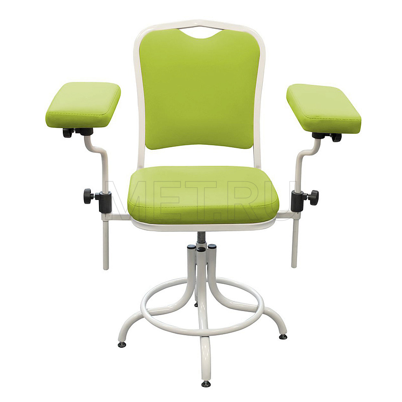 ДР02 Донорское кресло с регулировкой высоты и кольцом для ног, цвет бежевый MET