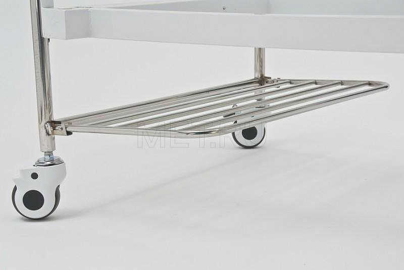 RS104-A Кровать медицинская механическая со спинками из нержавеющей стали MET