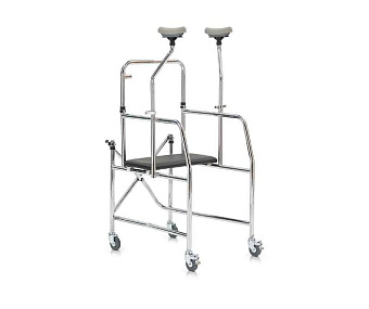 Роллятор с подмышечными опорами и сиденьем