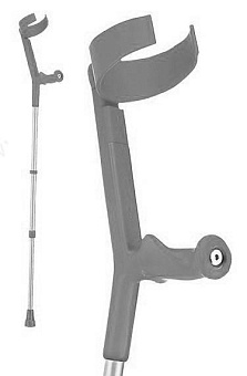 Костыль анатомический правый, канадка с кольцевым манжетом  пр-во Германия