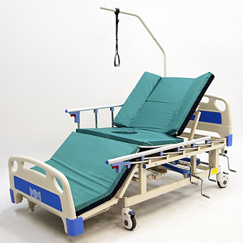 Кровать медицинская функциональная с переворотом, с туалетным устройством
