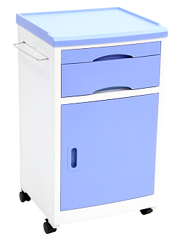 Тумбочка прикроватная пластиковая с выдвижным столиком