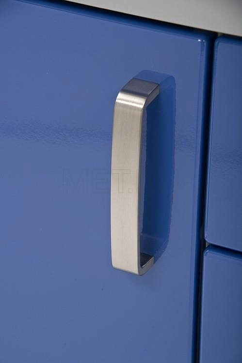 ТММ-0203 Широкий стол анестезиолога - тумба с выдвижными ящиками и дверцей