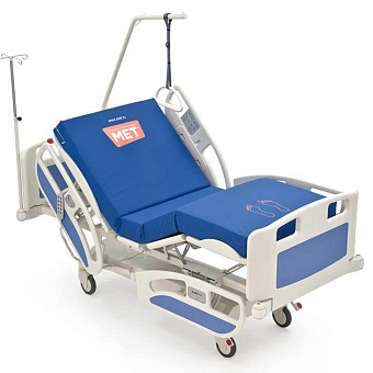 Реанимационная пяти-функциональная кровать с приводами DeWert , с  CPR, аккумулятором и удлинением ложа