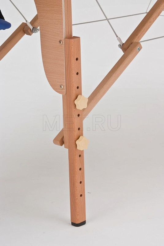 Wendermann Wood Oval-01 Стол массажный переносной на деревянном каркасе, синий-кремовый от производителя