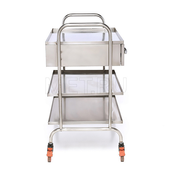 МЕТ SIY-120 Столик манипуляционный медицинский, нержавейка МЕТ