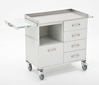 Столик мобильный для анестезиолога  , столешница-нерж