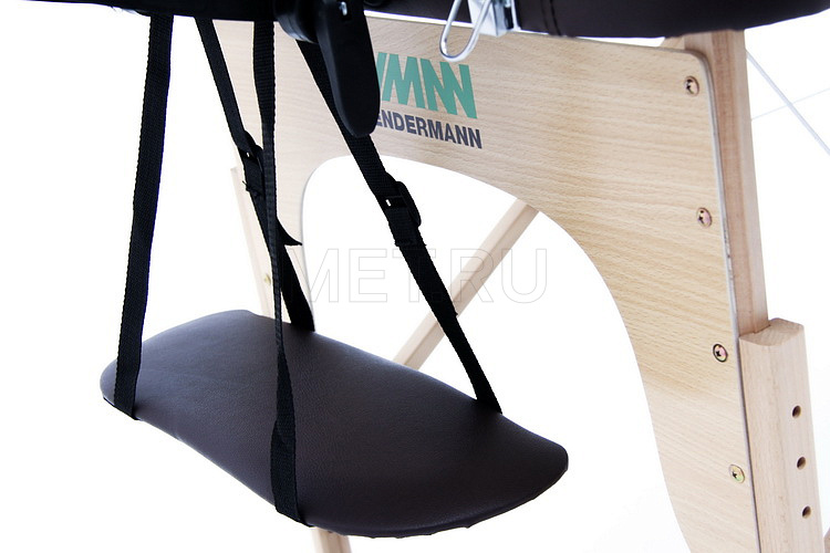 JF-AY01 Массажный стол переносной трёхсекционный на деревянном каркасе, коричневый МЕТ