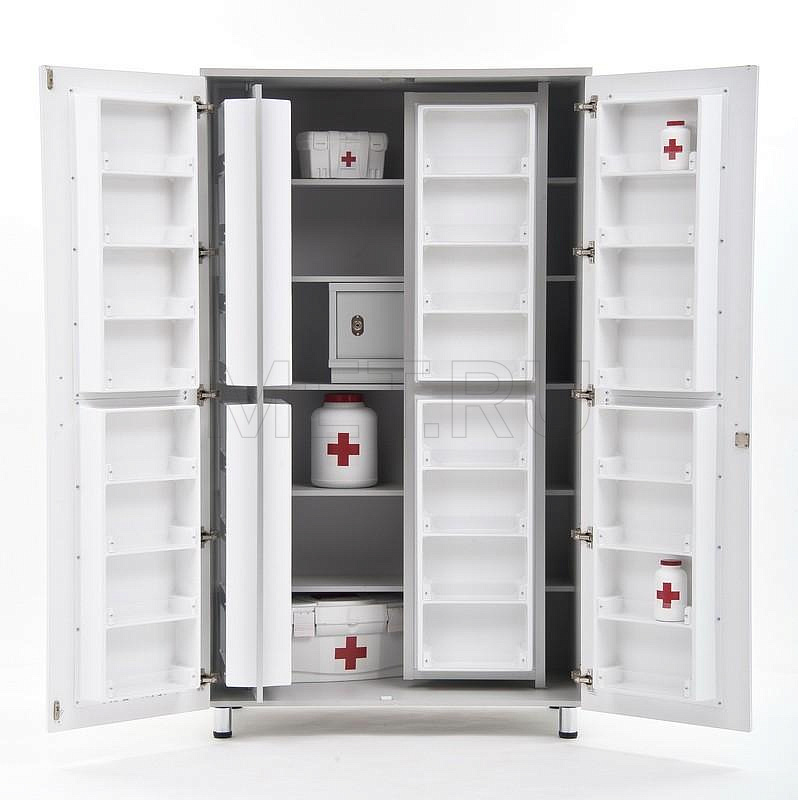 ША02-00 БЕЛЫЙ Шкаф для медикаментов (1100*650*1910) MET
