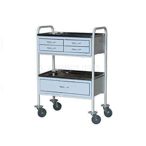 СМ.03.02 УЦЕНКА Стол манипуляционный с пластиковыми столешницей и полками